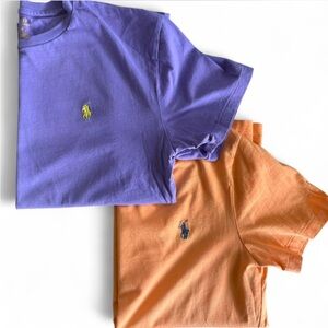 Polo Ralph Lauren T-Shirt Bundle - Purple & Orange - Size S